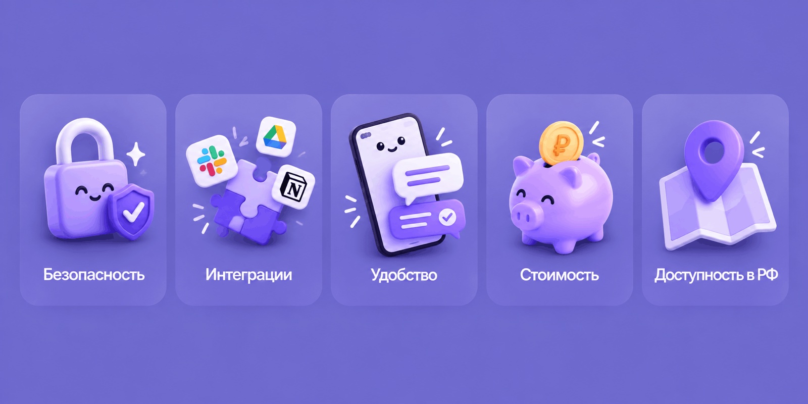 Пять критериев выбора мессенджера для команды: безопасность, интеграции, удобство, стоимость, доступность в РФ